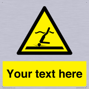 Custom Warning Shallow water diving